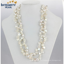 Keshi Pearl Necklace 8-10mm 47" Keshi Pearl Jewelry Fashion Pearl Necklace